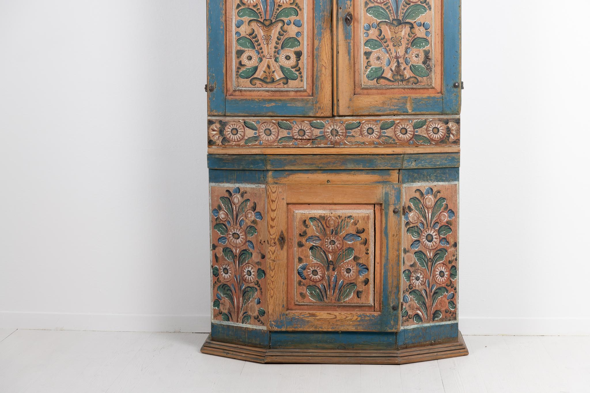 19th Century Swedish Painted Country Cabinet 4