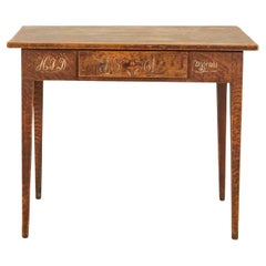 19th century Swedish painted country side table with drawer