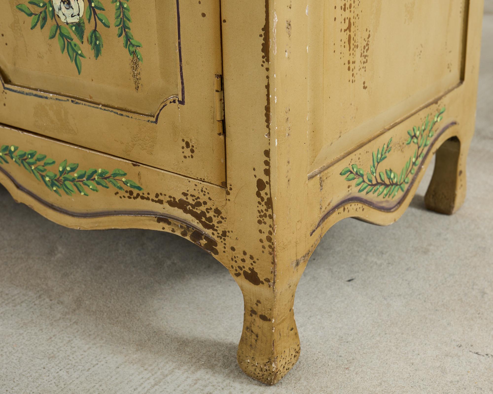 19th Century Swedish Painted Cupboard Dresser with Plate Rack 5