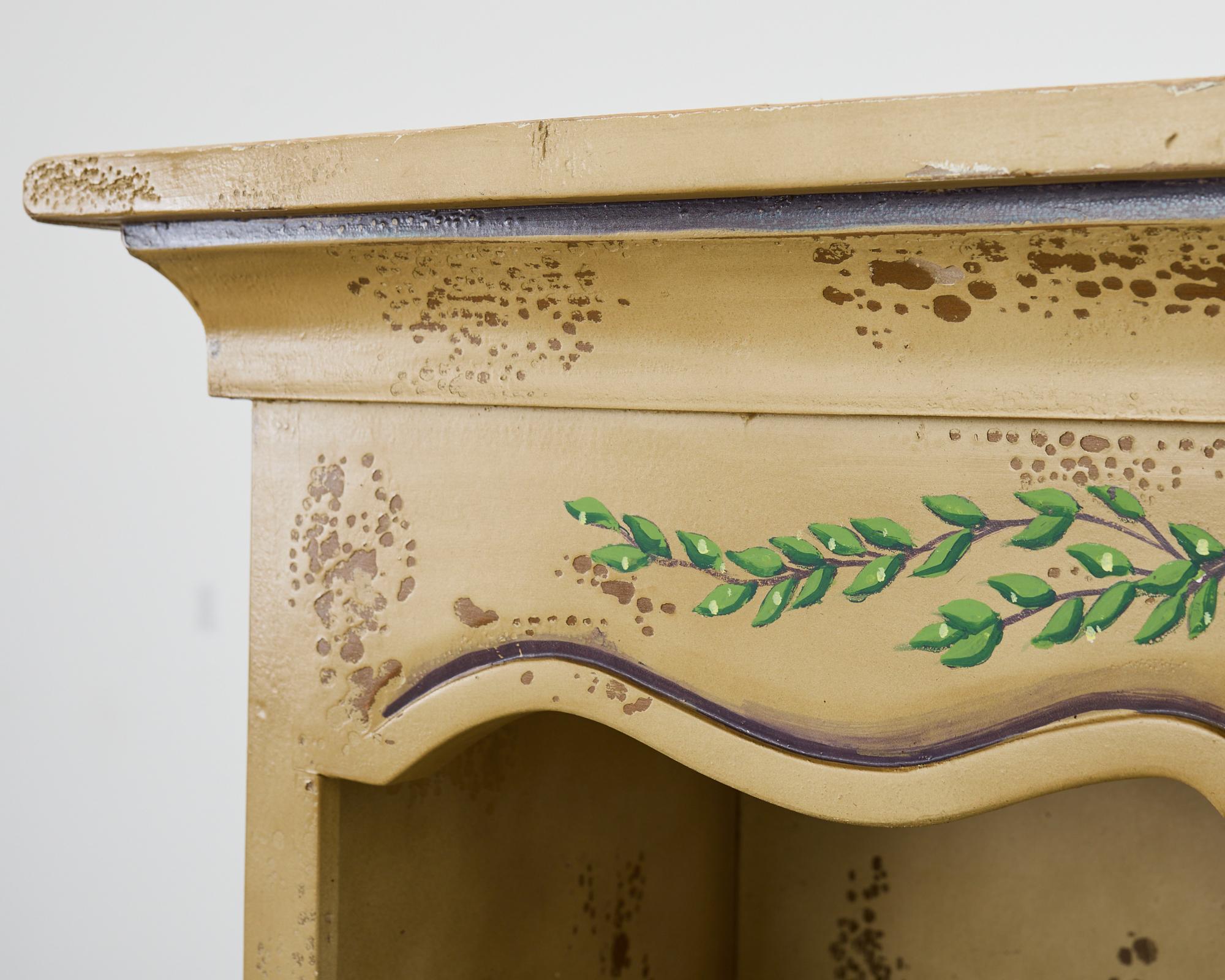 19th Century Swedish Painted Cupboard Dresser with Plate Rack 13