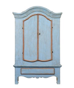 19th century Swedish painted cupboard on stand