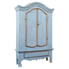 19th century Swedish painted cupboard on stand
