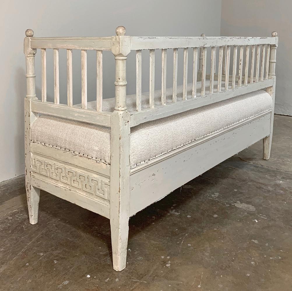 19th Century Swedish Painted Day Bed, Bench 3