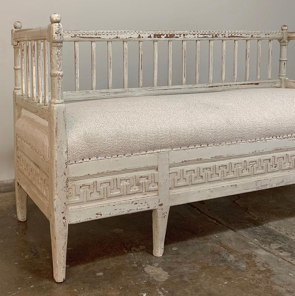 Gustavian 19th Century Swedish Painted Day Bed, Bench