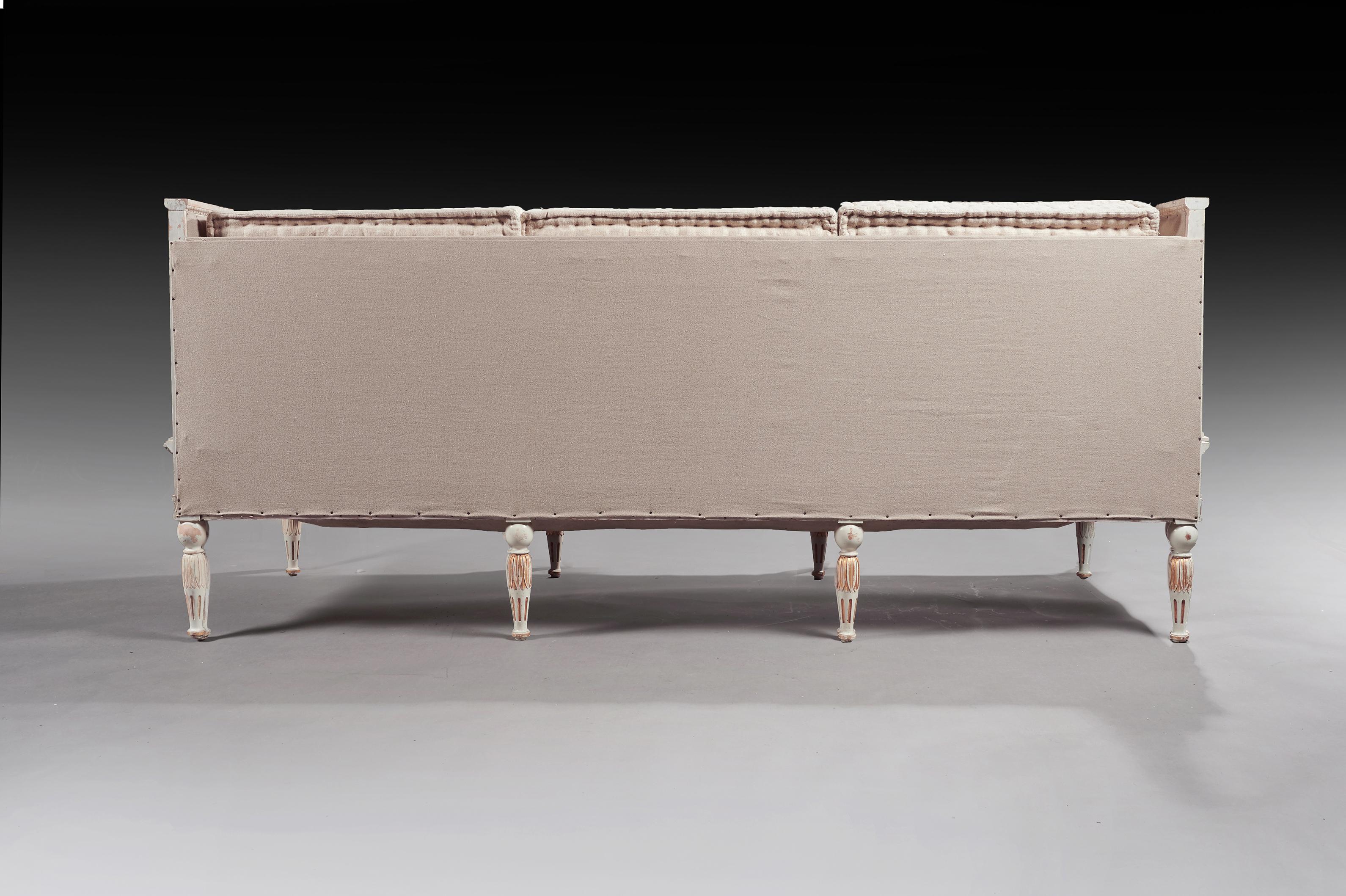 19th Century Swedish Painted Griffin Sofa Gustavian 4