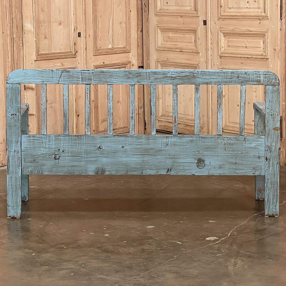 19th Century Swedish Painted Hall Bench For Sale 11