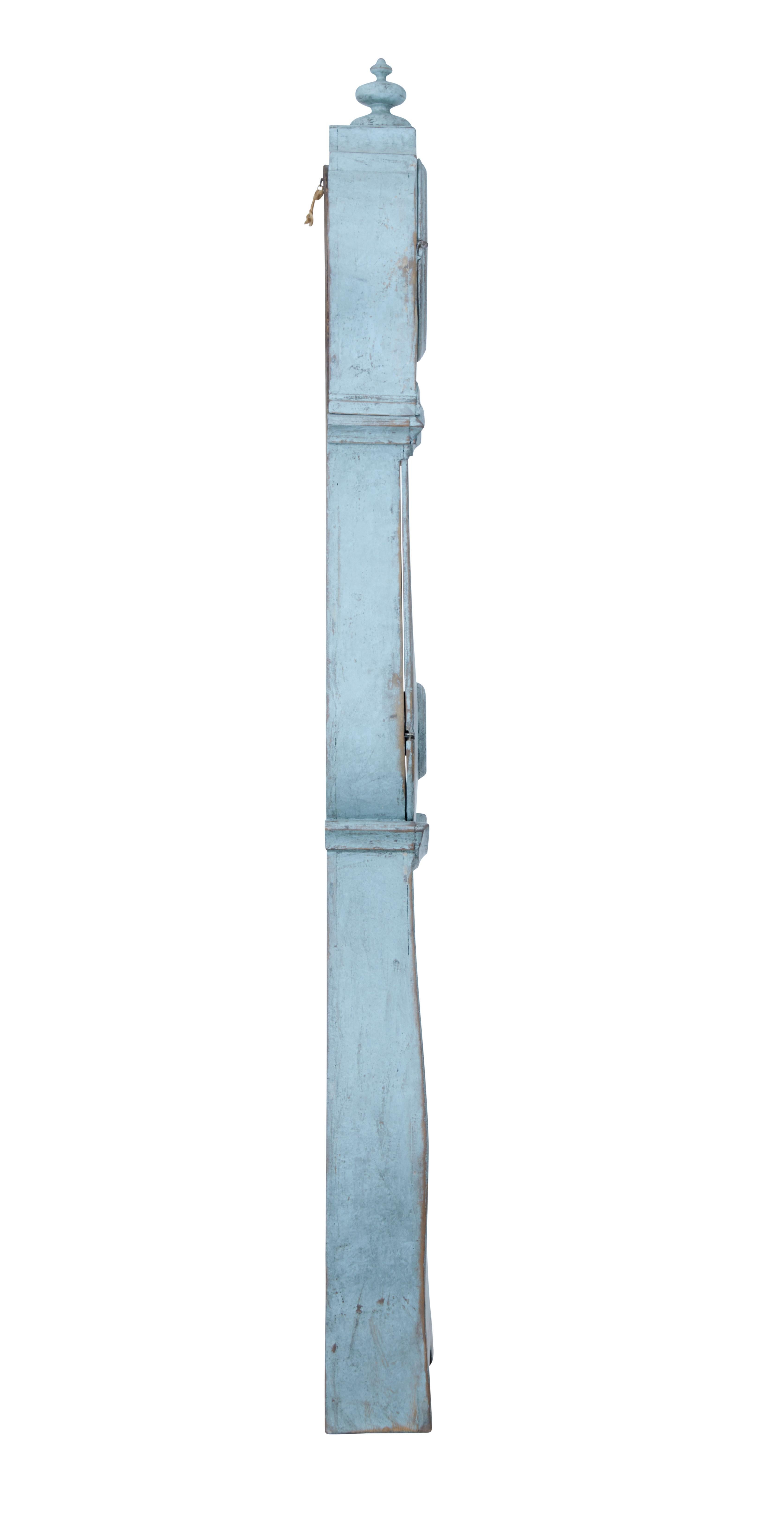 19th Century, Swedish Painted Long Case Mora Clock (Schwedisch)