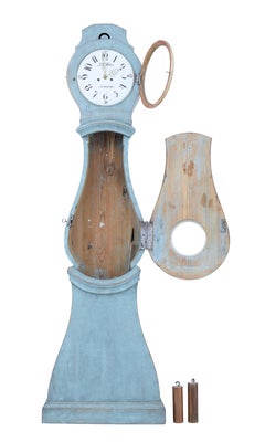19th Century Swedish Painted Longcase Clock