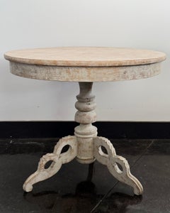 Centre de table suédois à piédestal peint du 19e siècle