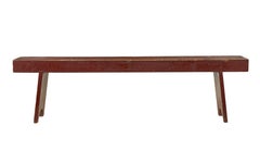 19th century Swedish painted pine bench