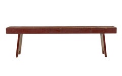 19th century Swedish painted pine bench