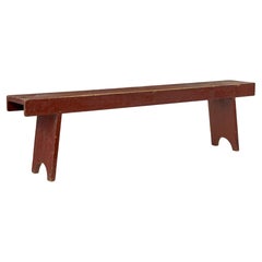 19th century Swedish painted pine bench