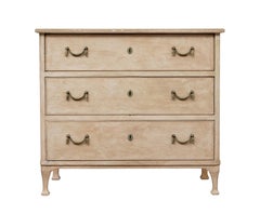 19th century Swedish painted pine chest of drawers