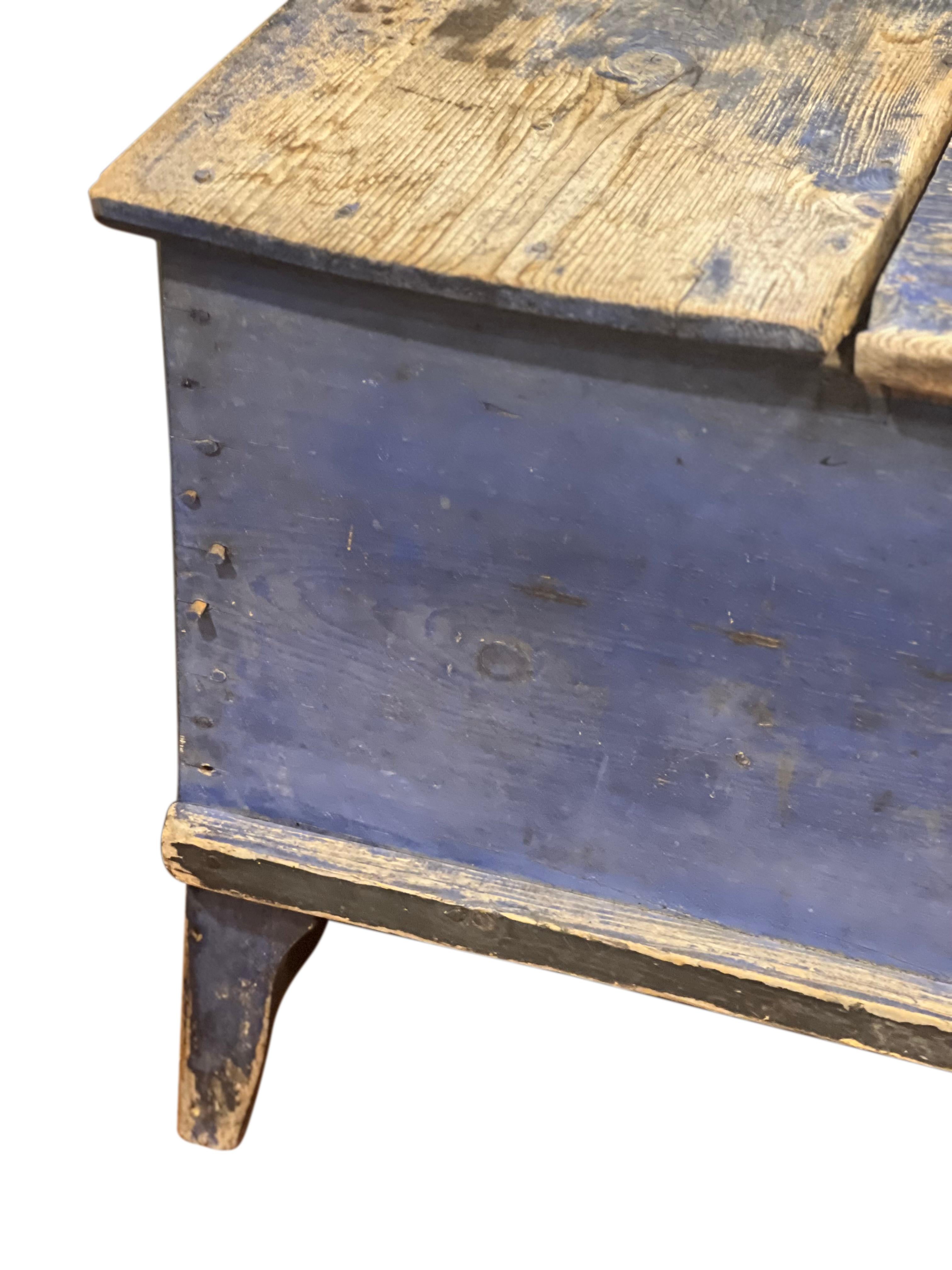 19th Century Swedish Painted Pine Chest or Bench 5