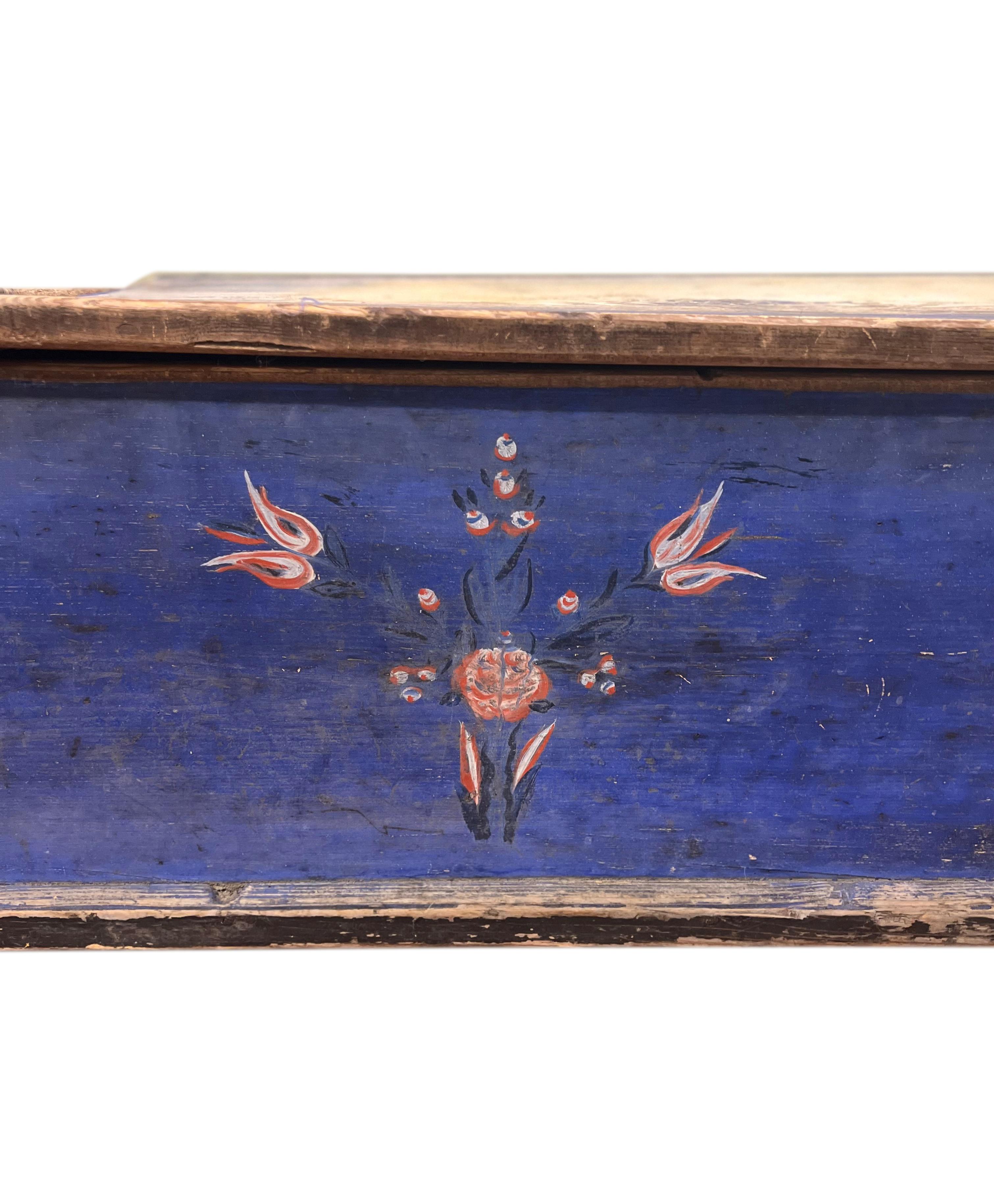 European 19th Century Swedish Painted Pine Chest or Bench