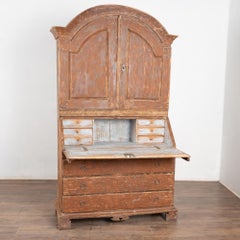 19th Century Swedish Painted Pine Secretary