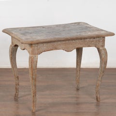 19th Century Swedish Painted Pine Small Rococo Side Table