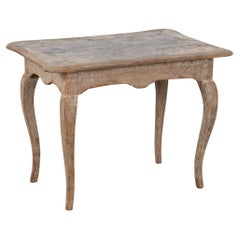 19th Century Swedish Painted Pine Small Rococo Side Table 19th Century Swedish Painted Pine Small Rococo Side Table