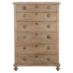 19th Century Swedish Painted Tall Boy Chest