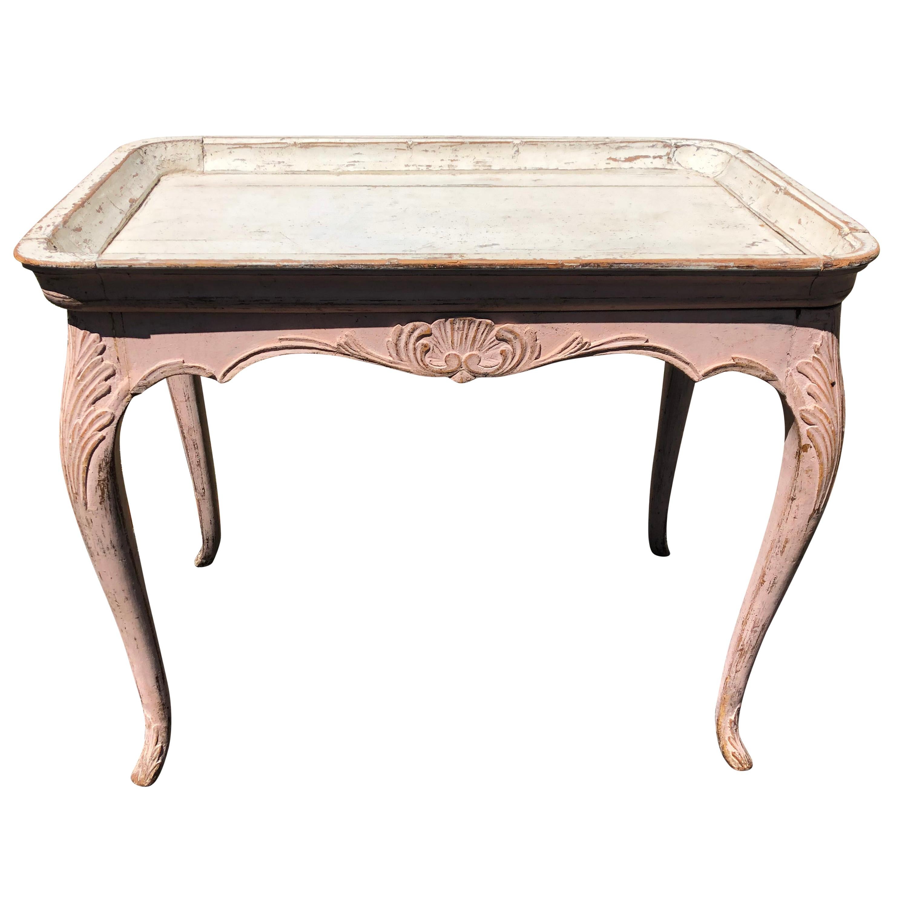 19th Century Swedish Painted Tray Table