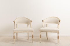 19th Century Swedish Pair of Barrel Back Armchairs