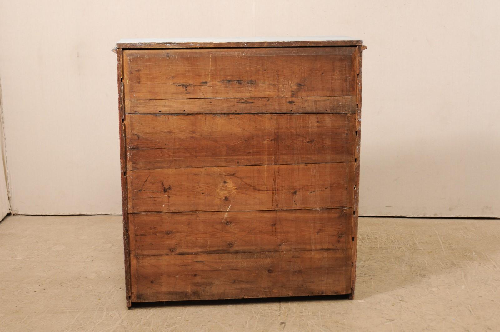 19th Century Swedish Pale Blue Wood Cabinet with Plentiful Shelving 4