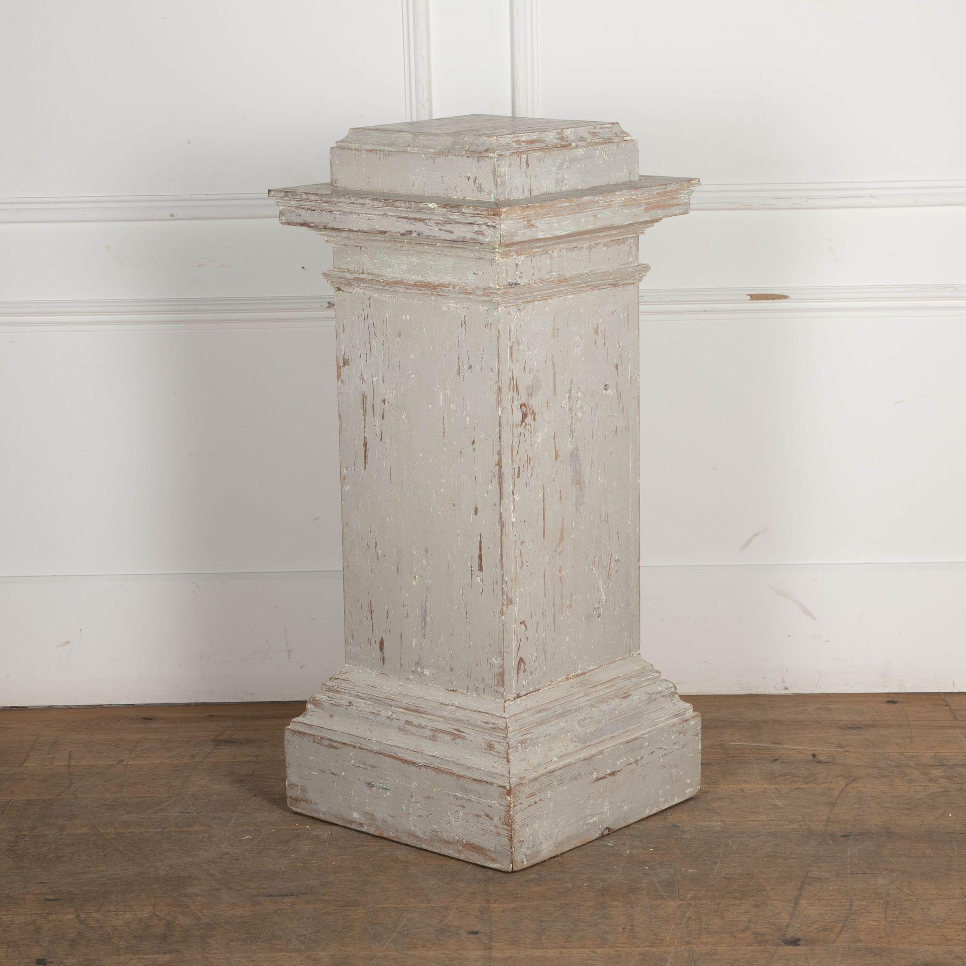 Early 19th Century painted pedestal/column from Northern Sweden.
Dry scraped to secondary paint.