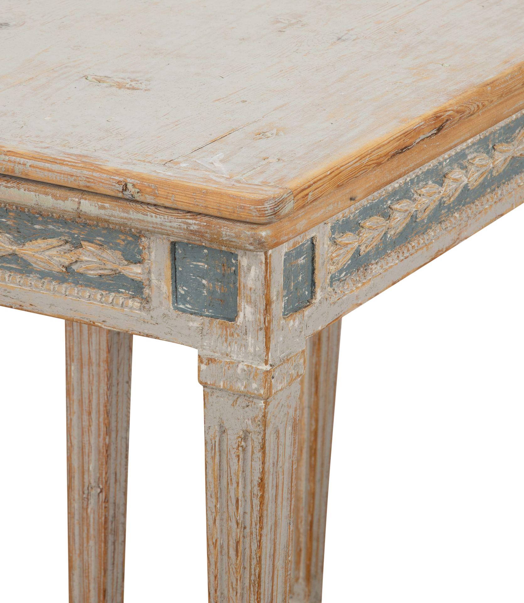 19th Century Swedish Period Gustavian Folding Card Table 1