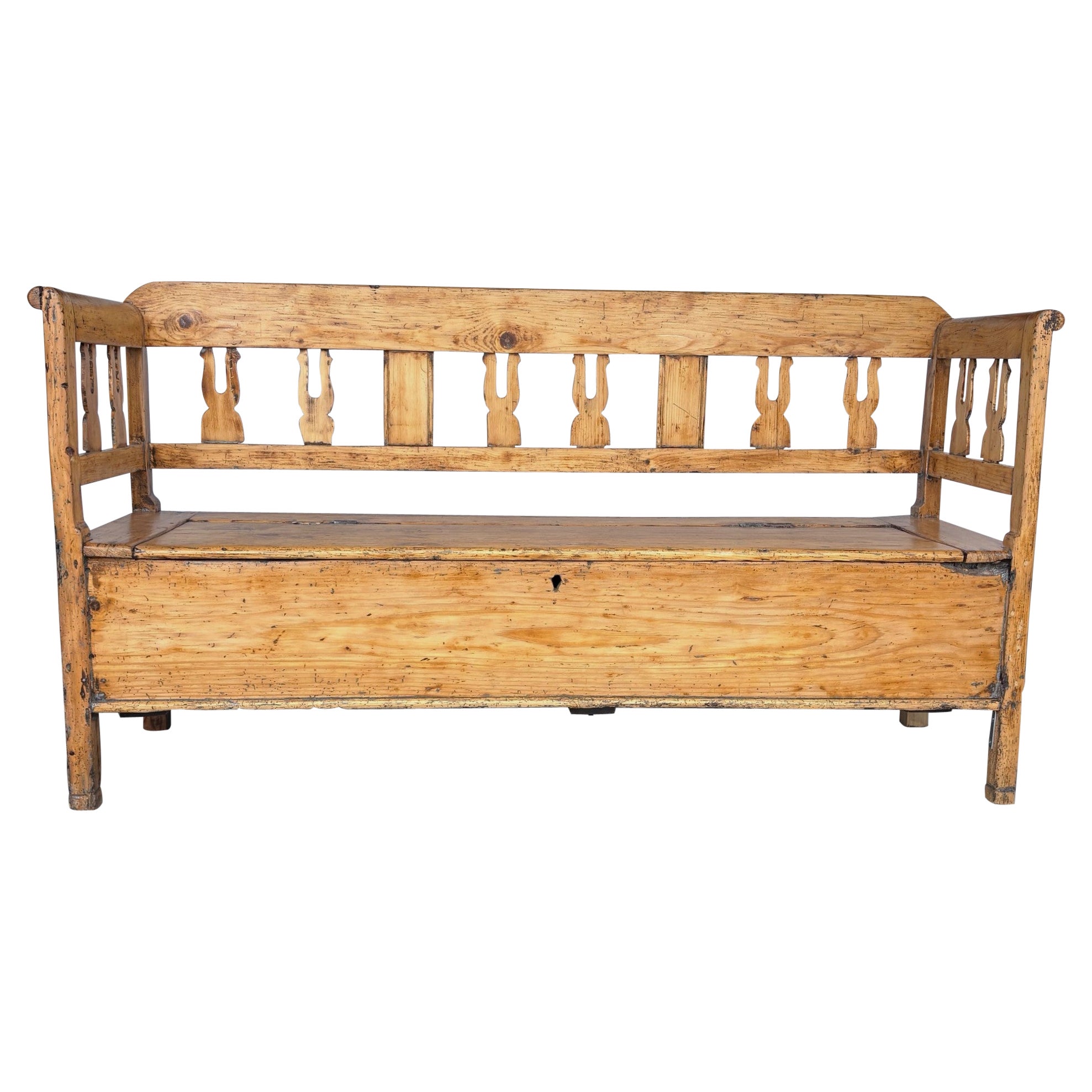 19th- Century Swedish Pine Bench
