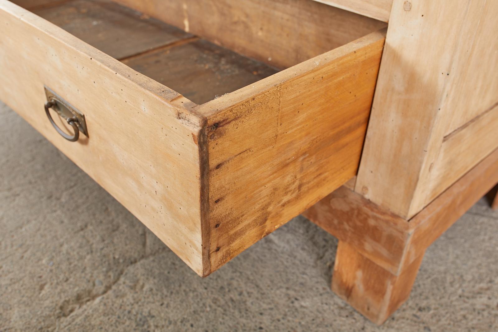 19th Century Swedish Pine Commode Chest of Drawers 11