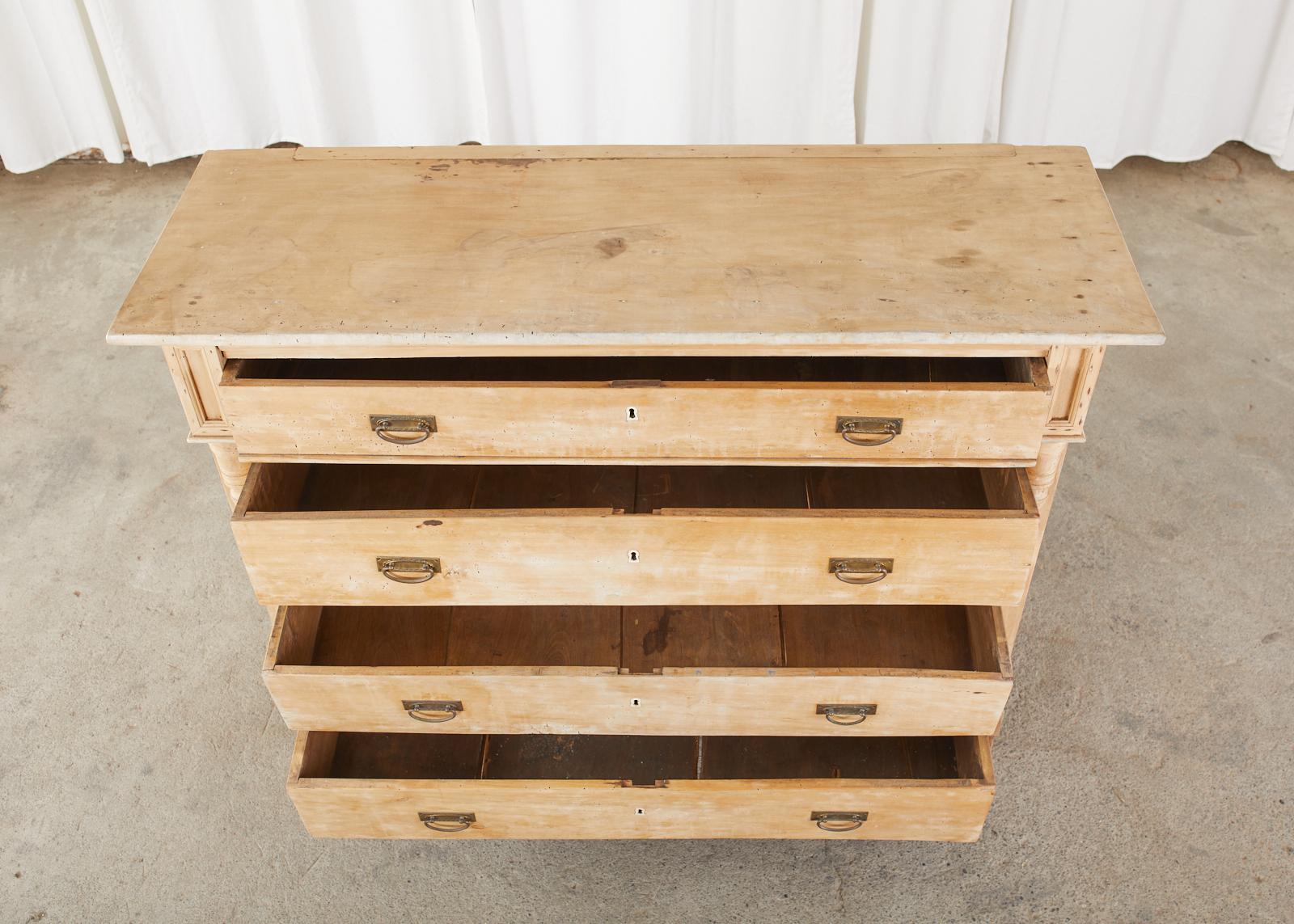 19th Century Swedish Pine Commode Chest of Drawers 2