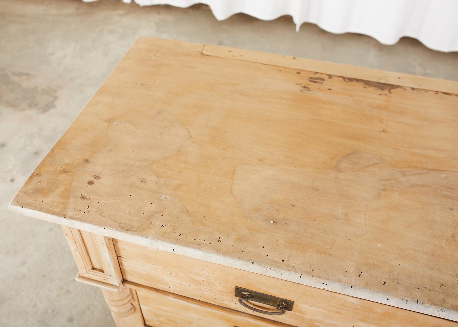 19th Century Swedish Pine Commode Chest of Drawers 3