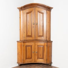 19th Century Swedish Pine Corner Cabinet