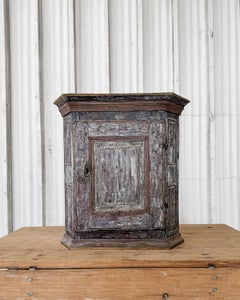 19th Century Swedish Pine Corner Cabinet, Handcrafted, Circa 1860-1880