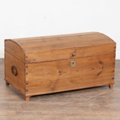 19th Century Swedish Pine Dome Top Trunk