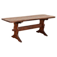 19th Century Swedish Pine Farm Table Dining or Kitchen Table