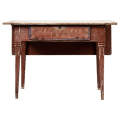 19th Century Swedish Pine Gustavian Country Side Table