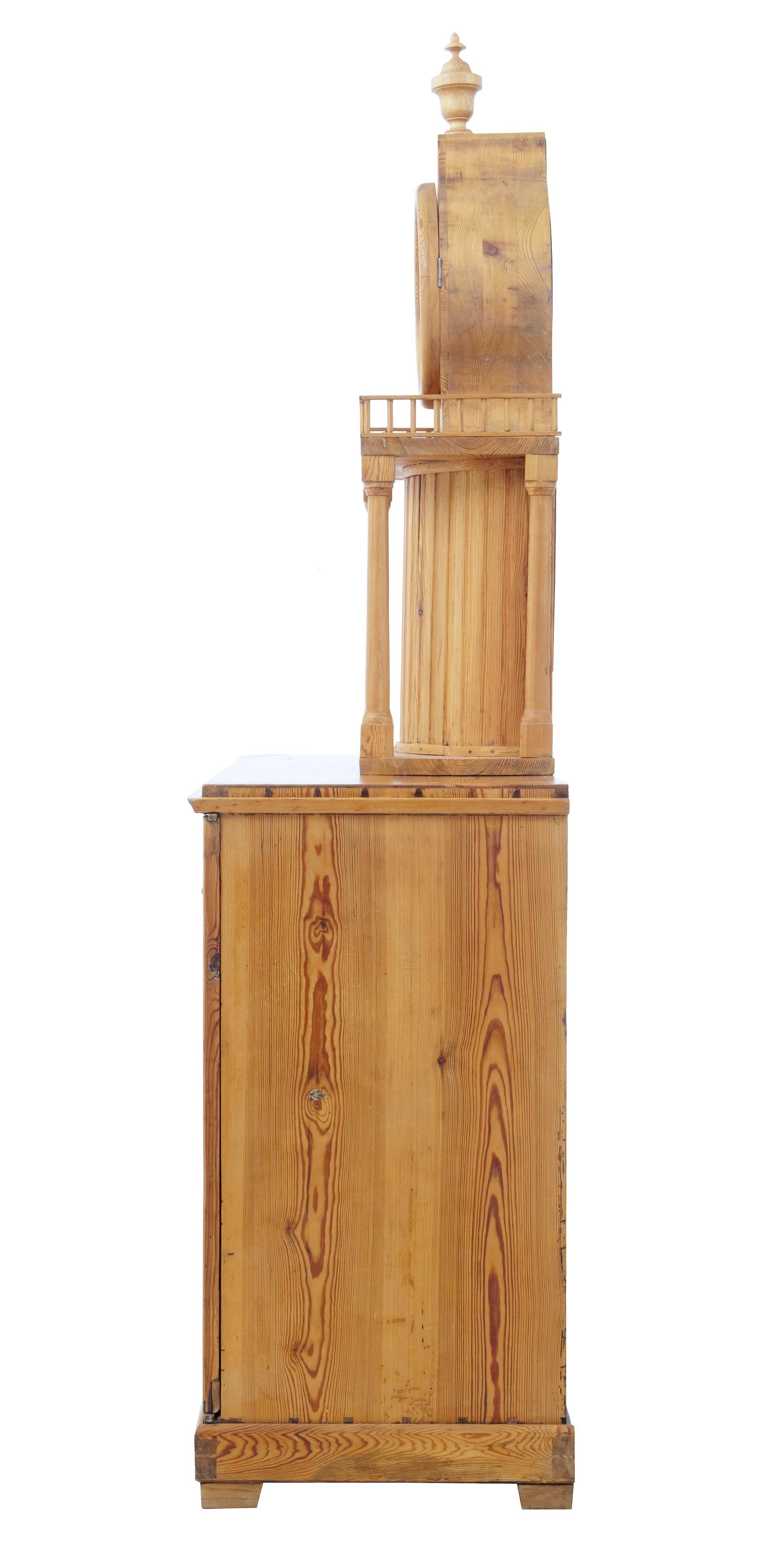 Woodwork 19th Century Swedish Pine Kitchen Cupboard