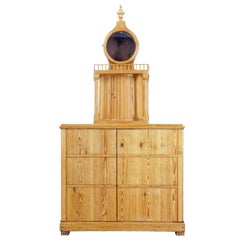 Antique 19th Century Swedish Pine Kitchen Cupboard