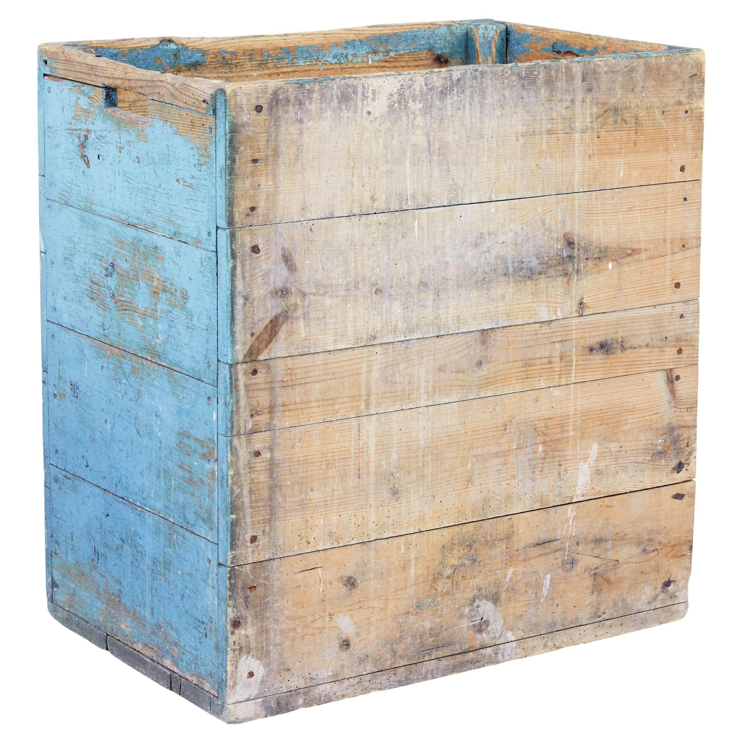 19th Century Swedish pine log box For Sale