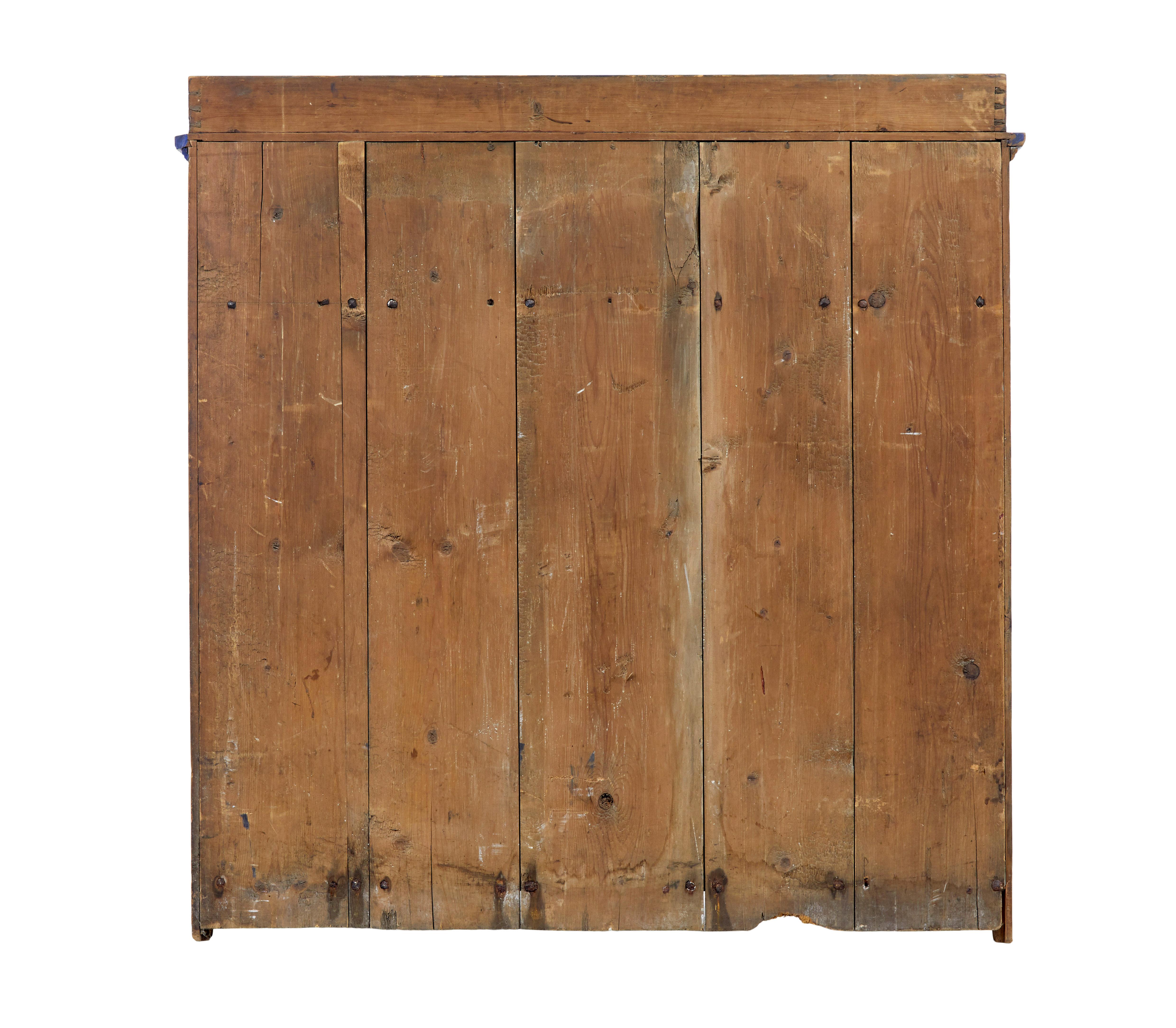 Armario de cocina pintado de pino sueco del siglo XIX en Bueno estado para la venta en Debenham, Suffolk