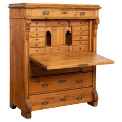 19th Century Swedish Pine Secretary Bureau