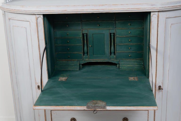 19th Century Swedish Pine Secretary Sideboard For Sale 5