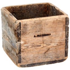 Antique 19th Century Swedish Pine Storage Box