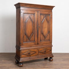19th Century Swedish Pine Two Door Cabinet Armoire