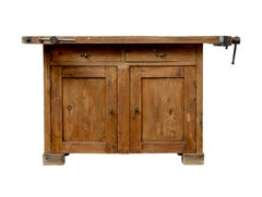 19th century Swedish pine workbench