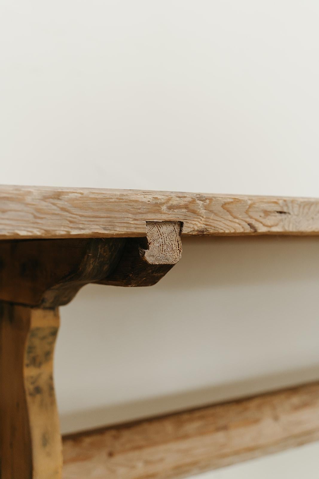 19th century Swedish pinewood bock table ... For Sale 1