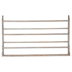 19th Century Swedish Plate Rack in Original Light Blue Paint