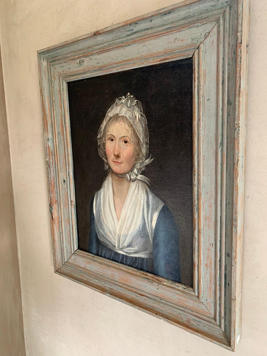 19th Century Swedish Portrait Painting In Good Condition For Sale In Vosselaar, BE