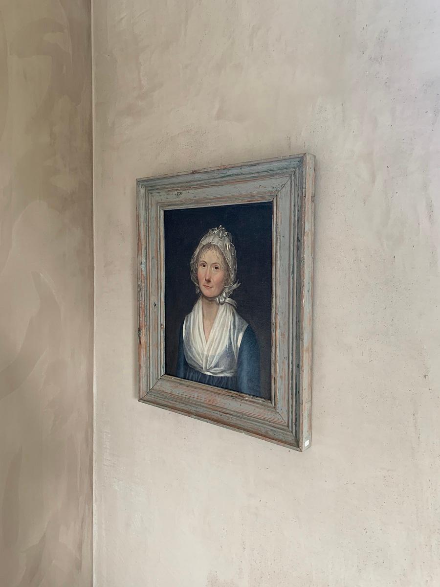 Peinture portrait suédois du 19ème siècle en vente